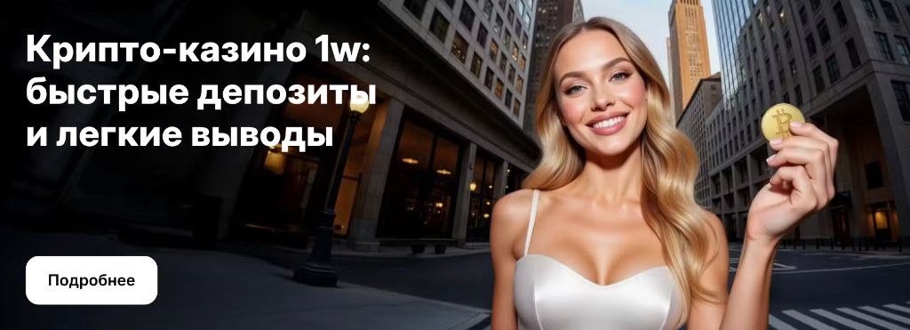 1WIN крипто-казино — швидкі депозити і легкі виводи у Bitcoin